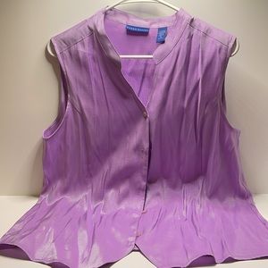 Used xl Karen Scott purple sleeveless blouse